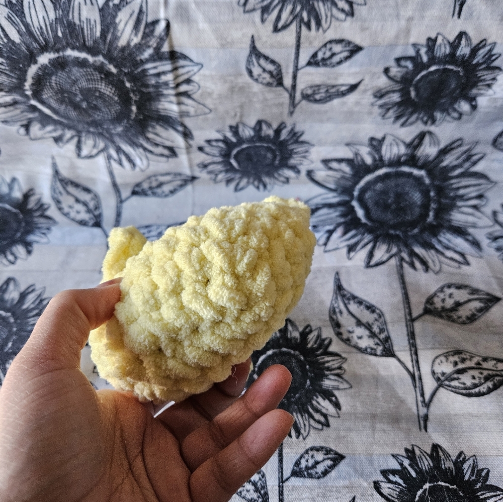 Crochet Light Yellow Baby Chick Amigurumi Plushie - Picture 8 of 13